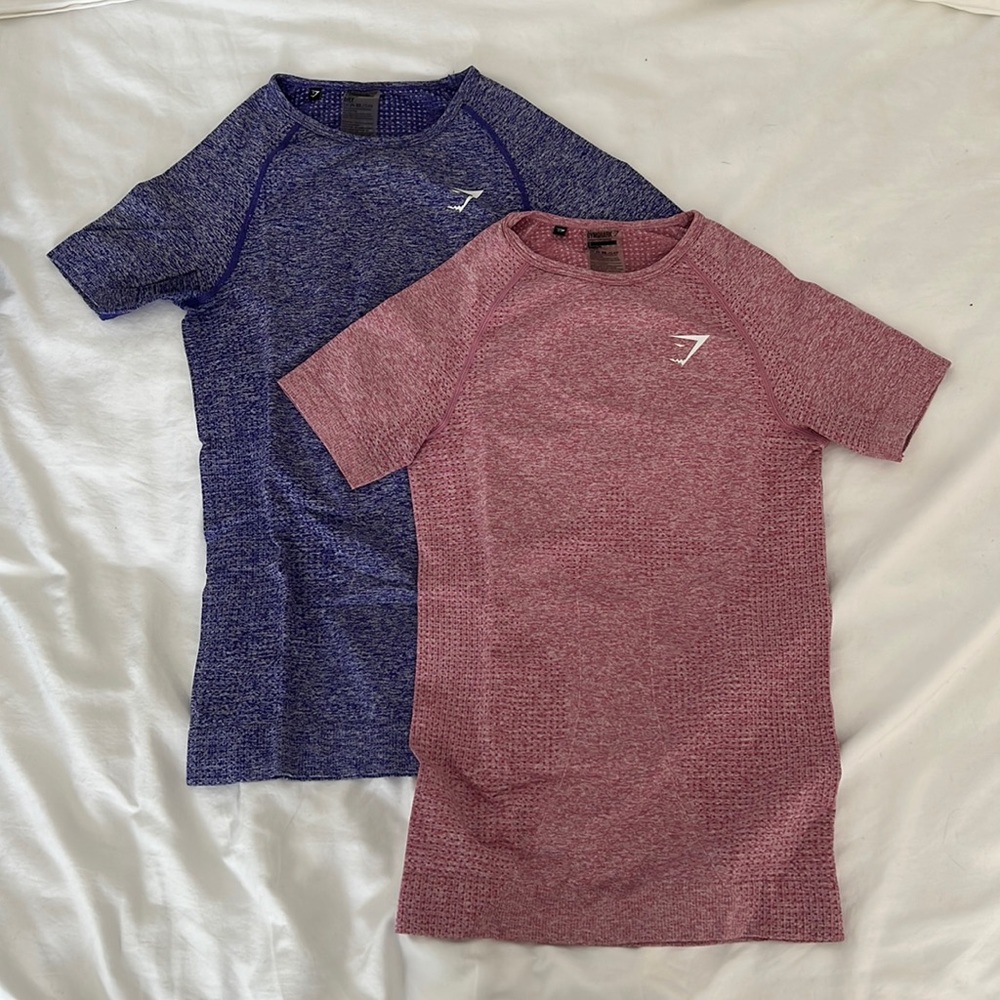 Bundle!! TWO Gymshark vital seamless 2.0 shirts brand new size small